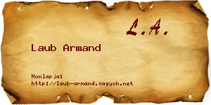 Laub Armand névjegykártya